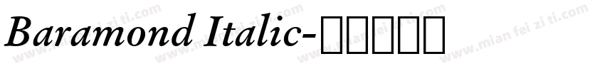 Baramond Italic字体转换